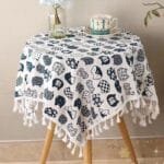 ins桌布布艺棉麻格子桌布