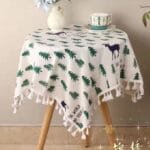 ins桌布布艺棉麻格子桌布