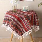 ins桌布布艺棉麻格子桌布