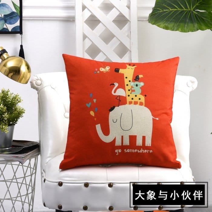 卡通短毛绒磨毛抱枕