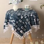 ins桌布布艺棉麻格子桌布