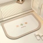 奶油款硅藻泥软垫卫生间防滑垫