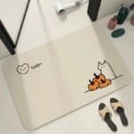 奶油款硅藻泥软垫卫生间防滑垫