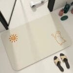 奶油款硅藻泥软垫卫生间防滑垫