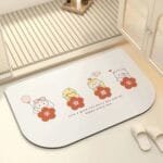 奶油款硅藻泥软垫卫生间防滑垫